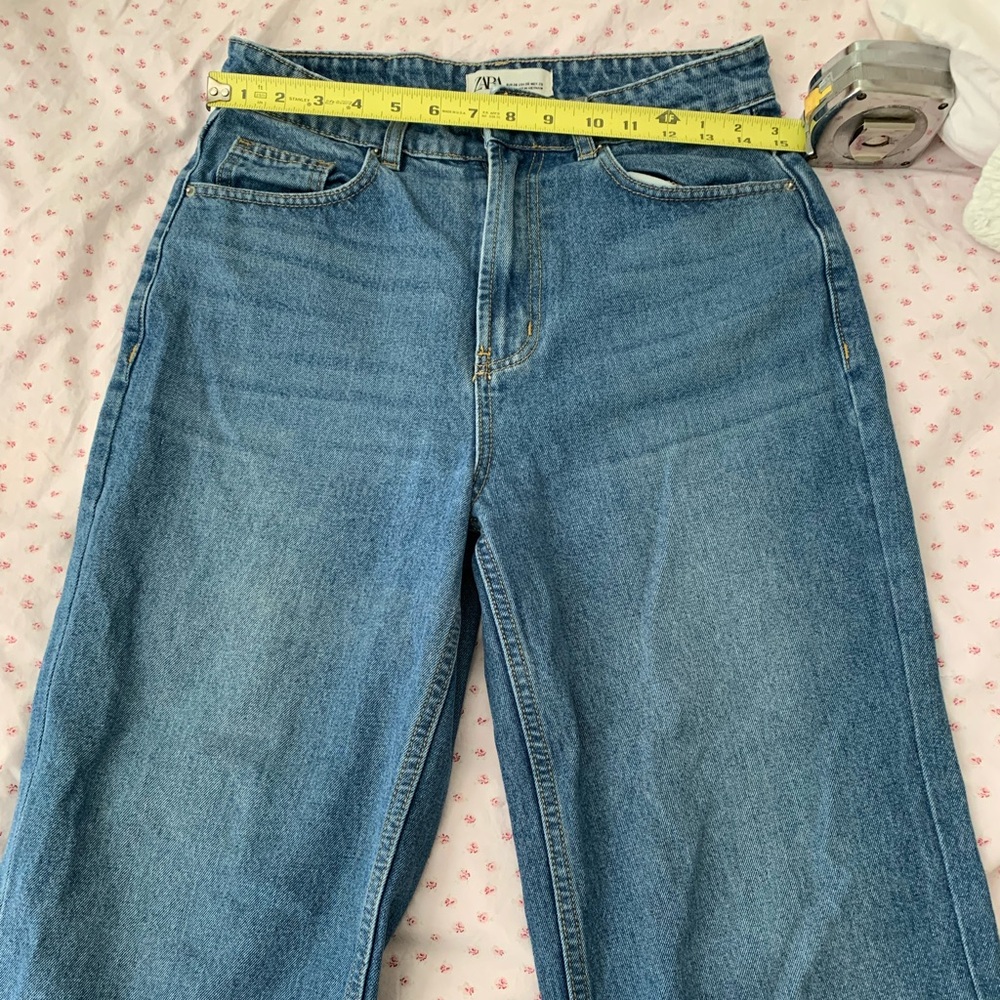 Classic Blue Women's Jeans Zara 6 high waist wide leg